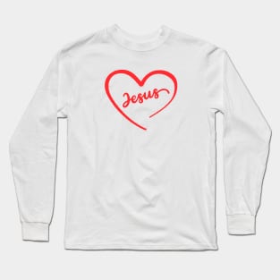 JESUS IN HEART Long Sleeve T-Shirt